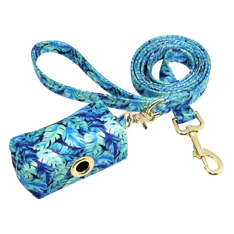 Blue Leash Bag Set