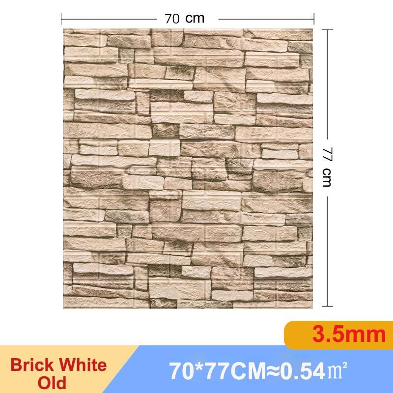 Brick White 12pcs (70x77x0.35cm)