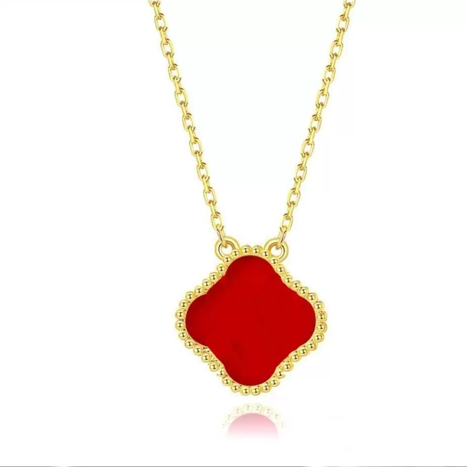 Necklace/gold+red