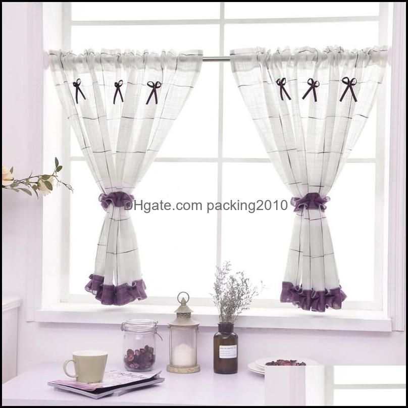 2Pcs Purple Curtain