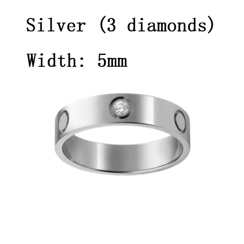 5mm zilver met diamant