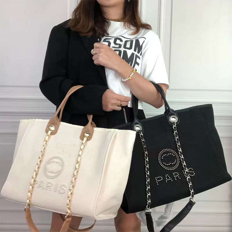 Chanel Deauville review: tote with pearl logo - Happy High Life