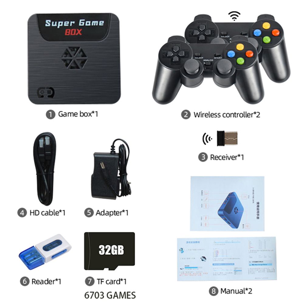 Controler sem fio + cartão 32G TF