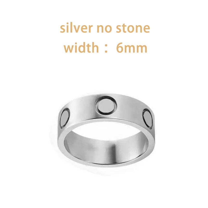 6mm silver inga stenar