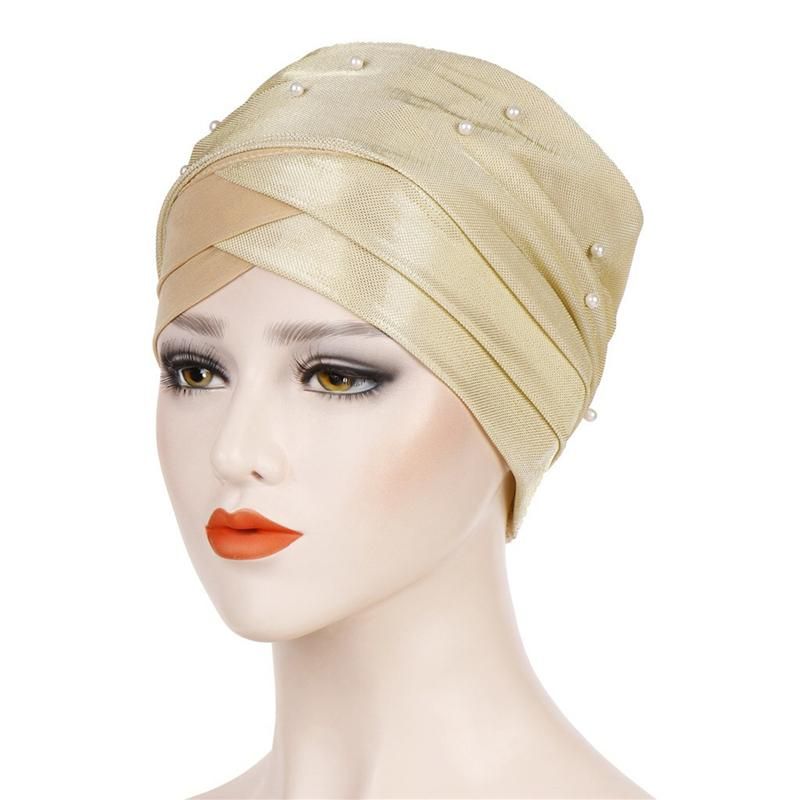 Stylish Silk Skull Cap Women With Beaded Decorative Stitching And