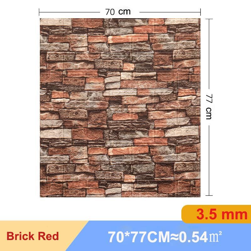 Brick Red Old 10pieces70x77cm