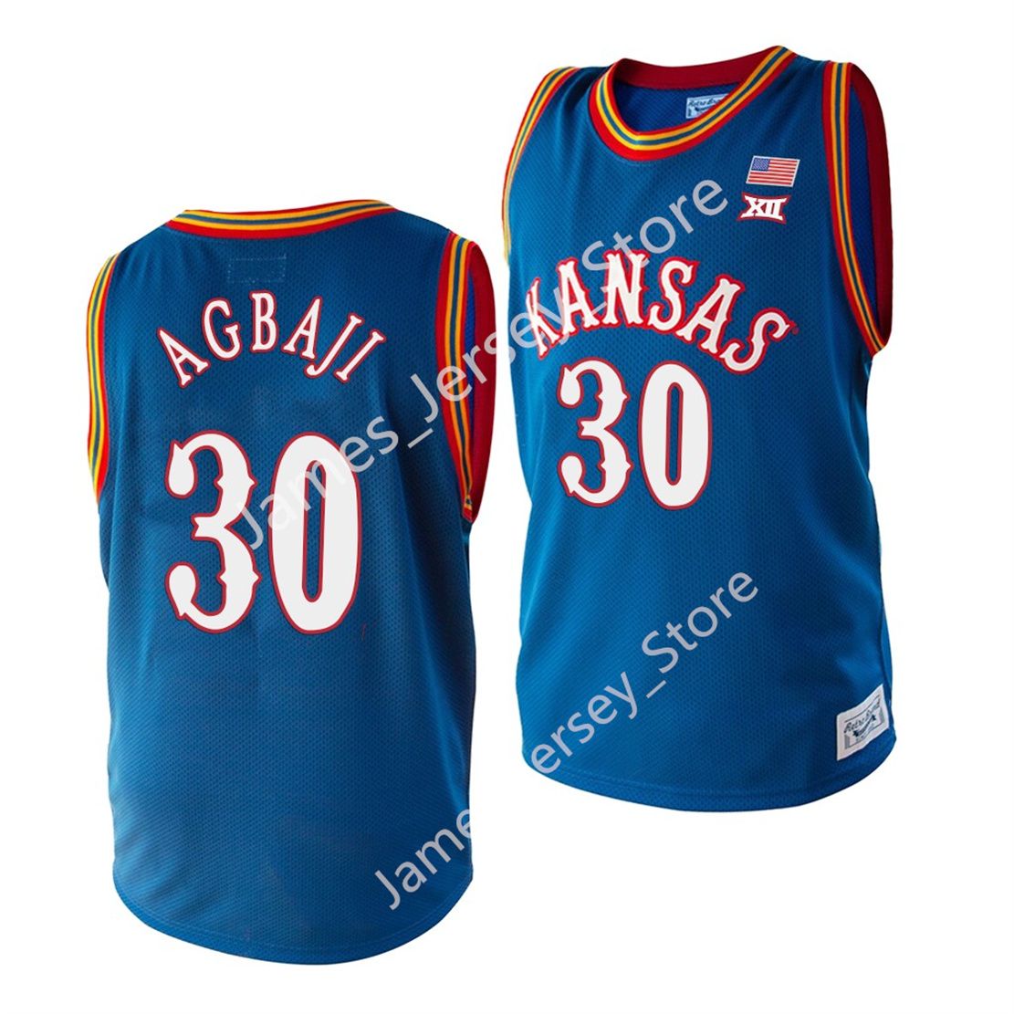30 Ochai Agbaji Basketball Jersey5