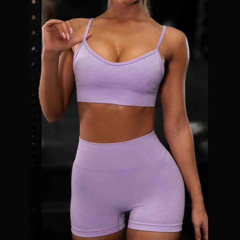 paarse shorts set