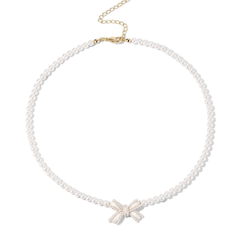 Collier à arc (perle blanche)