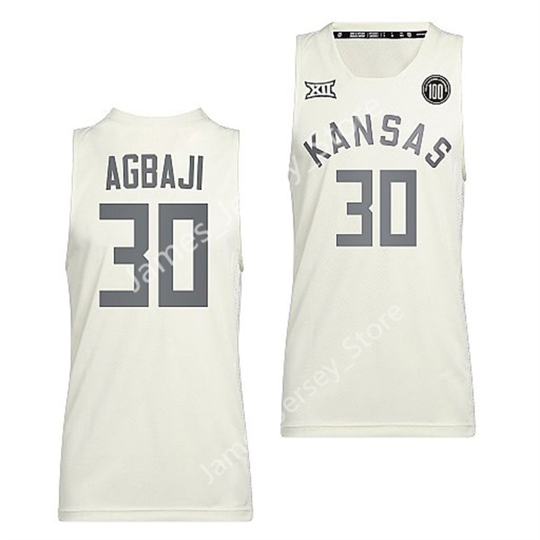30 Ochai Agbaji Basketball Jersey3