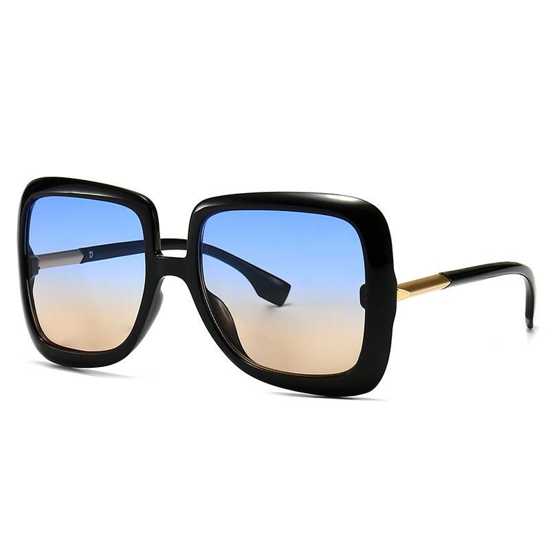  Tophacker Gafas de sol de moda con marco grande B para mujer,  gafas de sol retro cuadradas de metal para hombre, sombras de moda (color :  7, tamaño: altura: 2.362 in) 