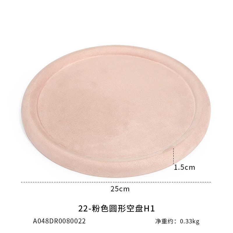 Roze ronde 25 cm
