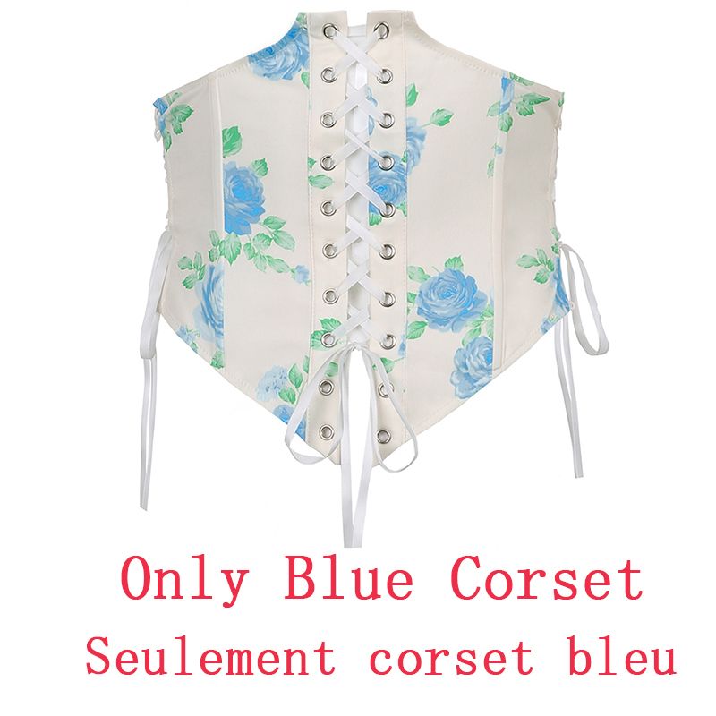 Seulement le corset bleu