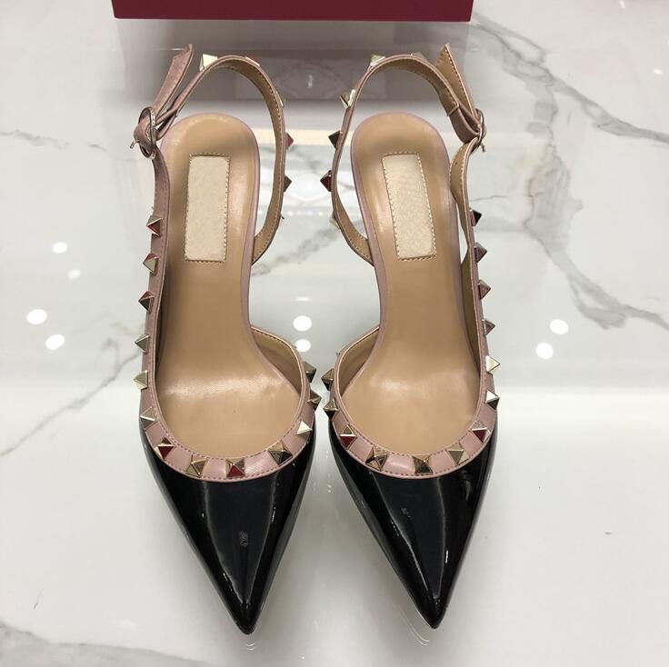 Fashion Sandals Women Pumps Casual Designer Gold Matt Leather Studded  Spikes Slingback High Heels Shoes Hhggg From Shumei1030, $38.2