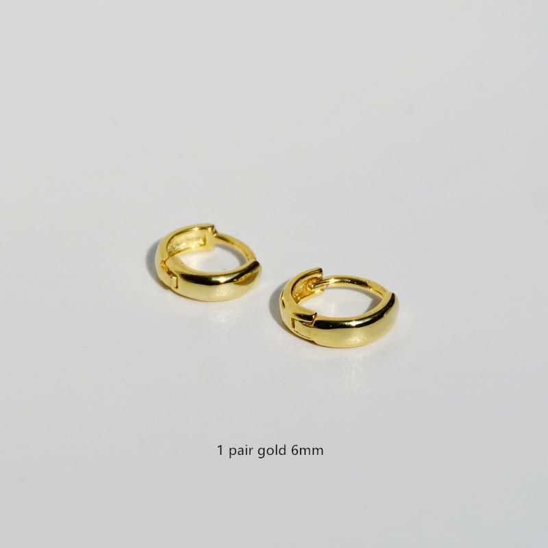 1 Paar Gold 6mm