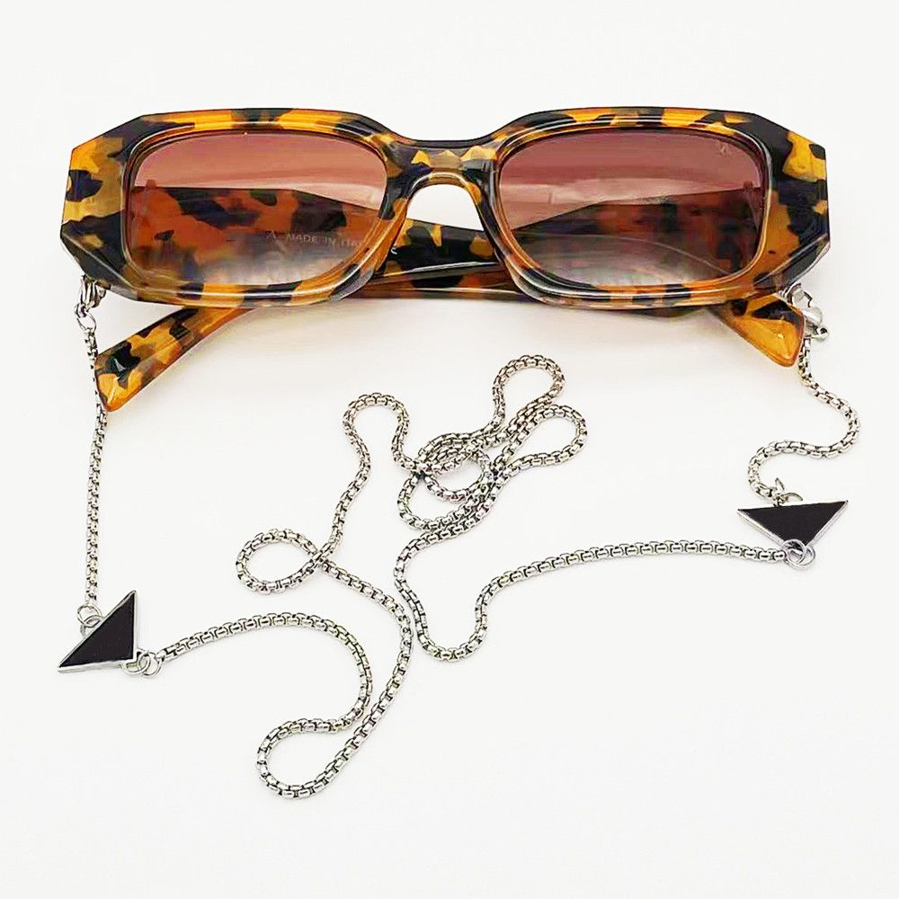 Yellow Sunglasses + Eyeglass Chain