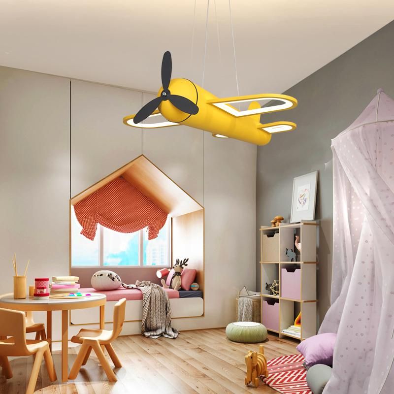 Lámparas colgantes Lámpara LED moderna lámpara de infantil para dormitorio para niños niños bebés aviones