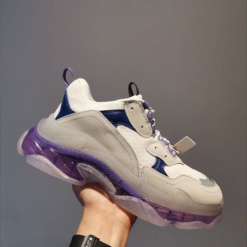 D33 36-40 Clear Sole White Purple