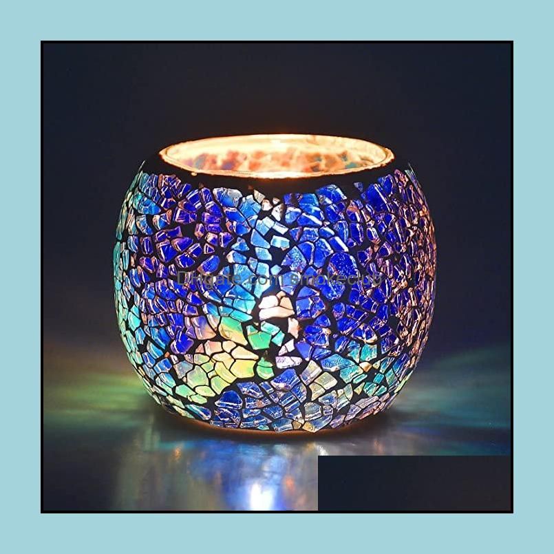Wedding Mosaic Candle Holder Tea Light Bowl Candelabra Candlestick 4-set 