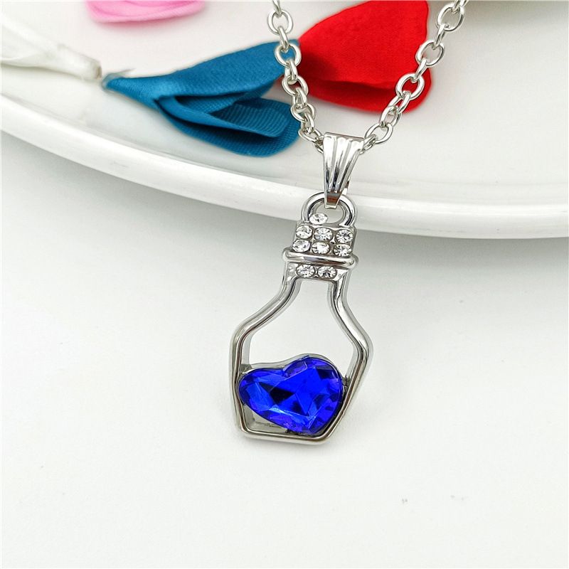 White K sapphire blue crystal