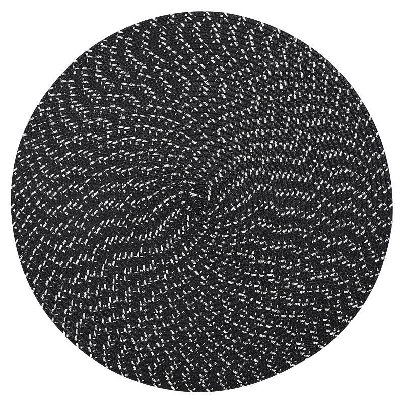 Czarny srebrny 38 cm okrągły