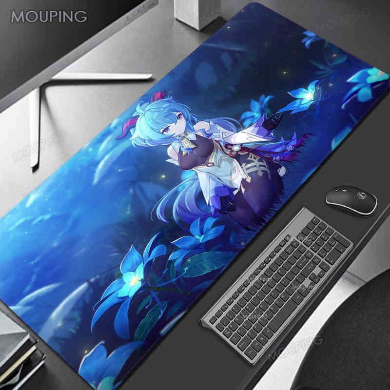 Ganyu Genshin Impact Mouse Pad Anime Desk Mat Mausepad Xxl Keyboard Pad