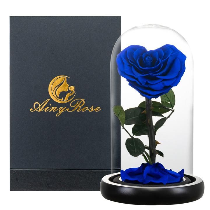 Box rose coeur bleu