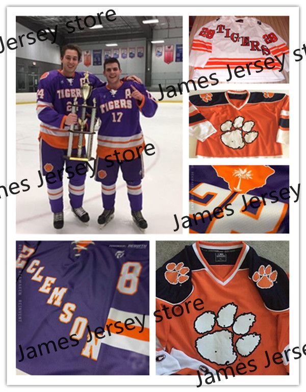 Clemson Tigers 2022 NCAA Frozen Four Hockey Jersey 15 Christopher Rovero 16  Aidan Evans 17 Isaiah Jackson 18 Jacob Vander Leest 19 Alex Schreiber Jack  Morrisey Jersey De 25,48 €