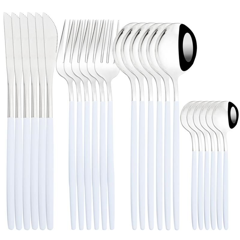 Blanc argent 24pcs