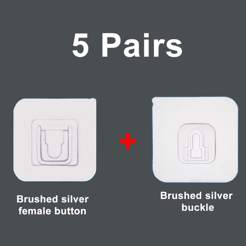 5 Pairs Silver