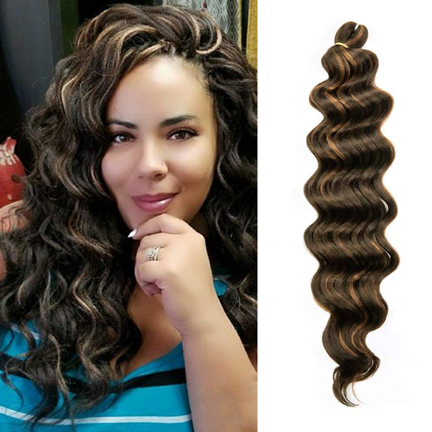 20 Inch Dark Blonde Synthetic Ombre Braiding Hair Extensions Water Wave  Crochet Braids Hair Bundles Loose Wave Crochet Hair 80g/Pack LS03 From  Lanshair, $2.98 | DHgate.Com