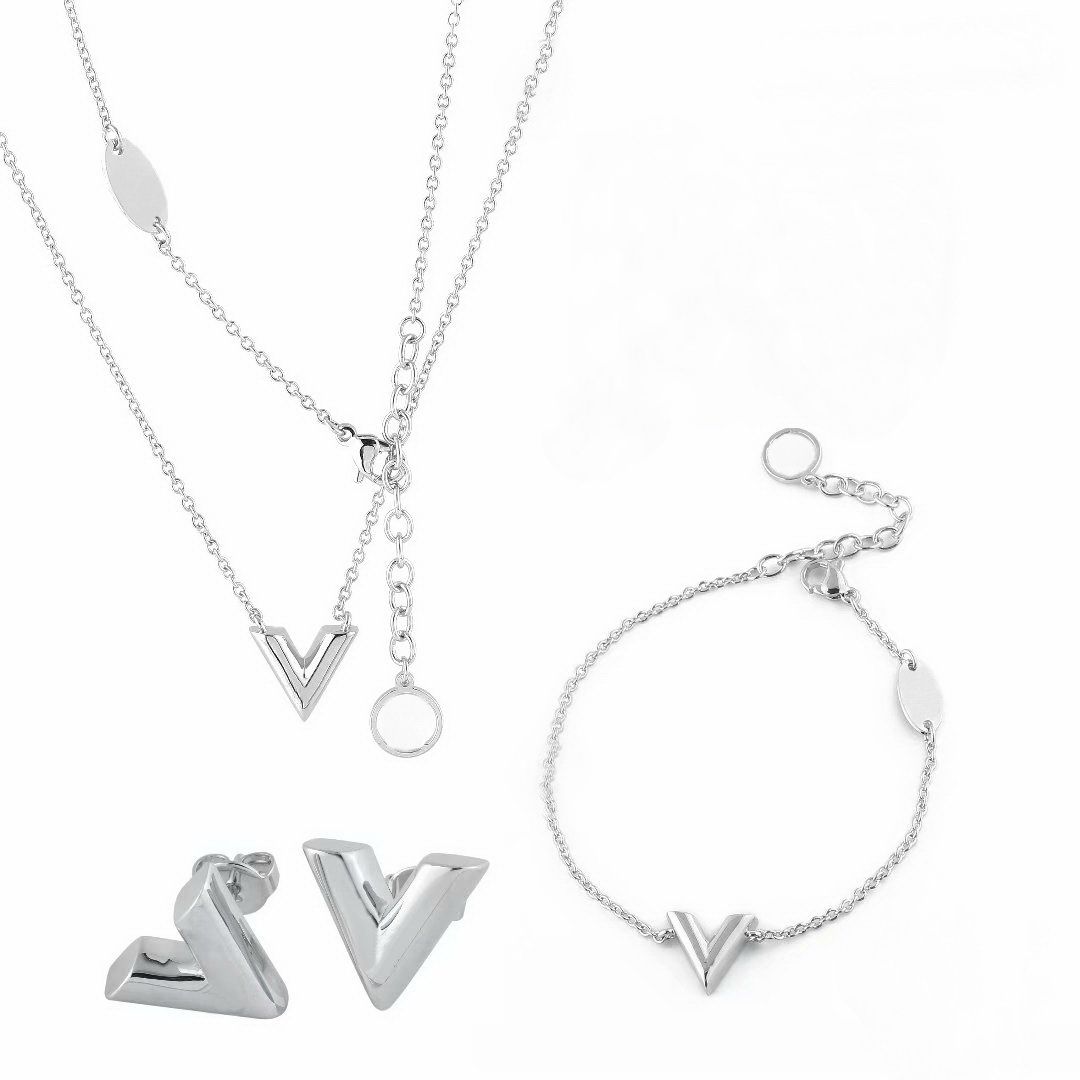 White gold/1Sets(3pieces)