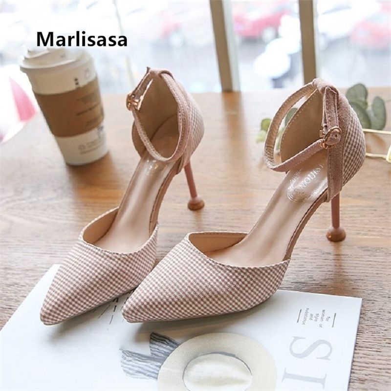 Frauen High Heels Women Cute Pink Comfortable Buckle Strap High