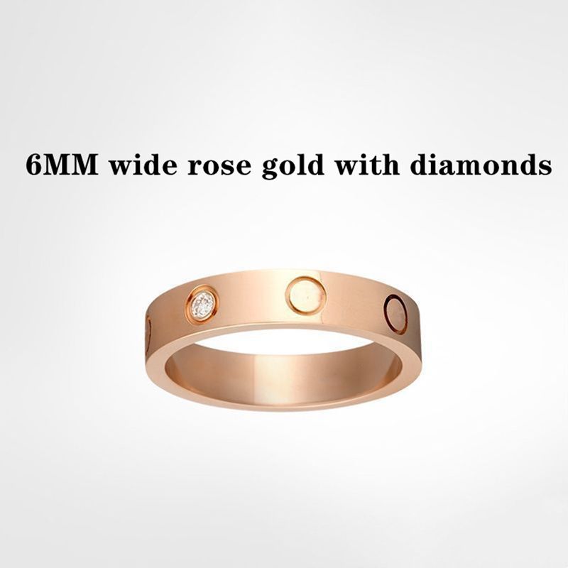 Rose Gold (6mm)-3 Diamonds