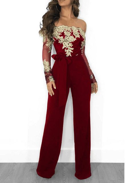 Red Rim Jumpsuit