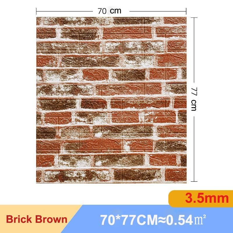 Brick Brown 10pcs-70x77cm