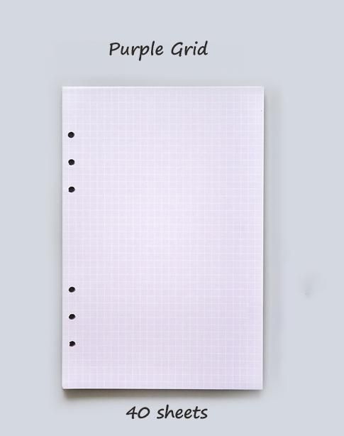 Purple Grid A5 14cmx21cm