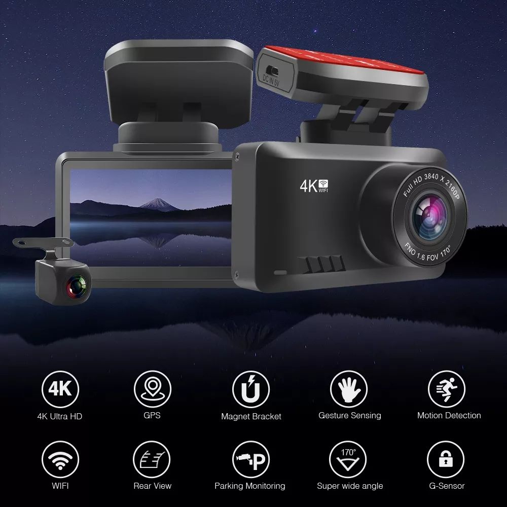 HD 1080P 170 Degree Dual Camera WDR/24fps Car DVR Portable Car Dash Cam  Black Box - China Car DVR, Dash Cam