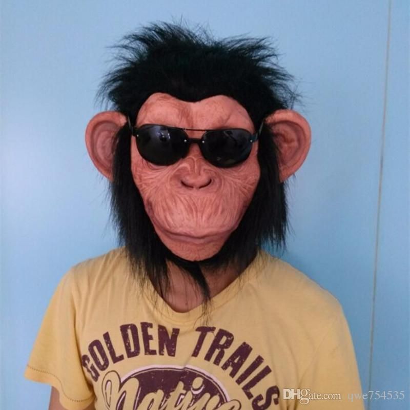 HALLOWEEN ADULT BRUNO MARS LAZY SONG  CHIMP GORILLA MONKEY APE MASK PROP 
