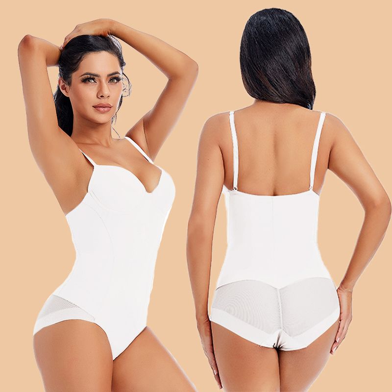 Underwire White Bodysuit Women Shapers Stretch Solid Color Silky Underwear Bodysuits  Shapewear 2208114411925 From K9qq, $20.94