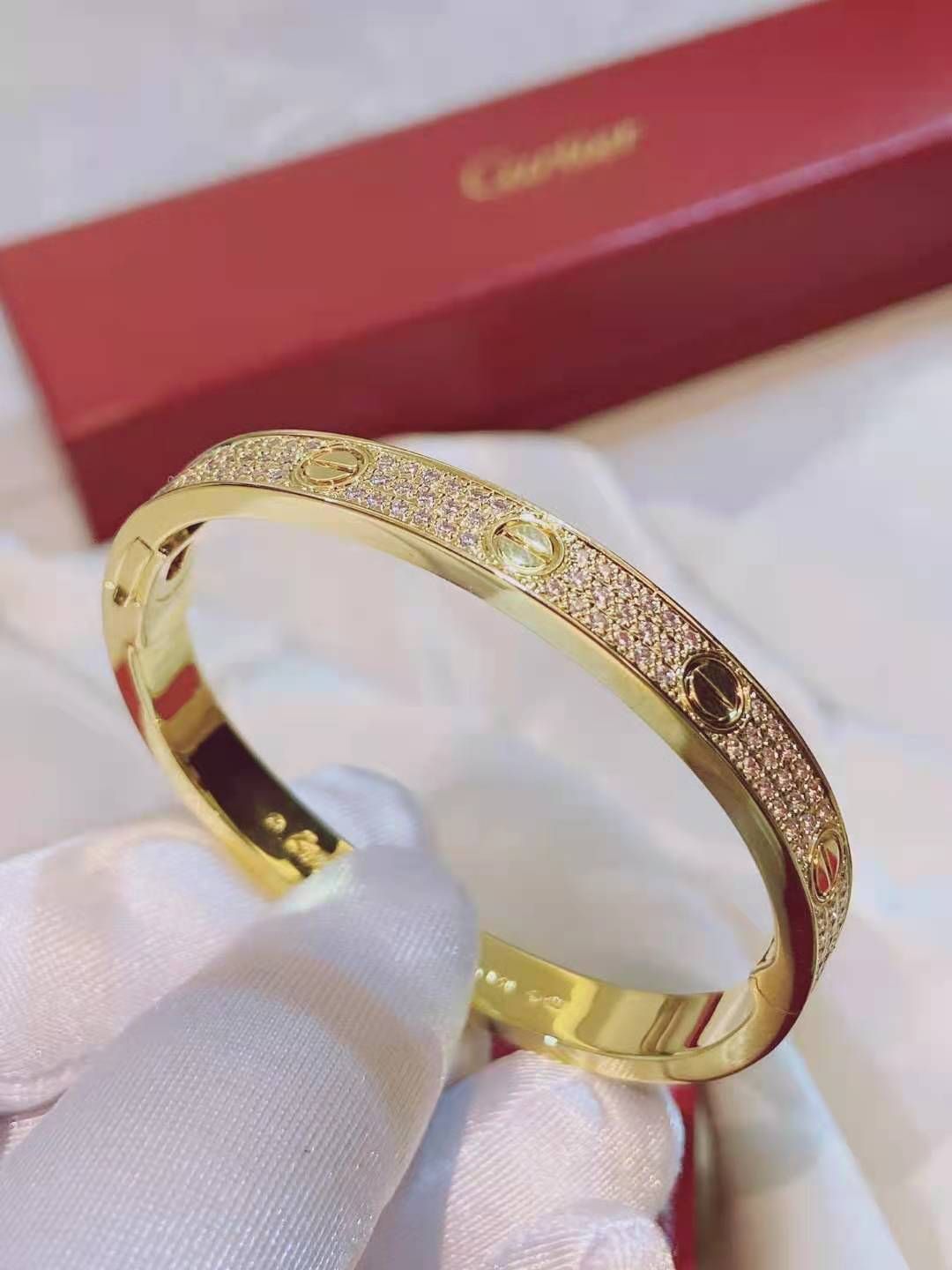 Diamantes de 3 filas de oro