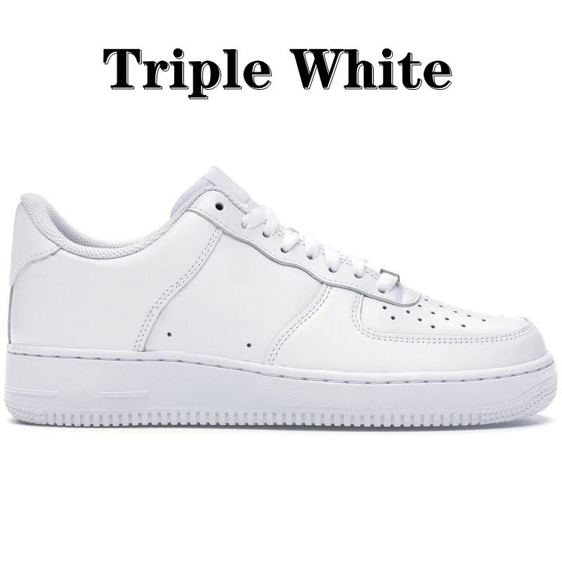 Designer Outdoor Shoes Men Women 1 Low Triple White Black Flax
