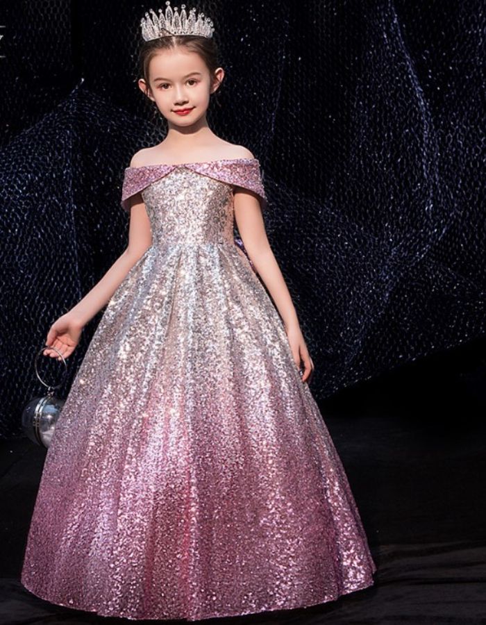 luxury sparkly flower girl dresses ball gown pageant little girl dress –  inspirationalbridal