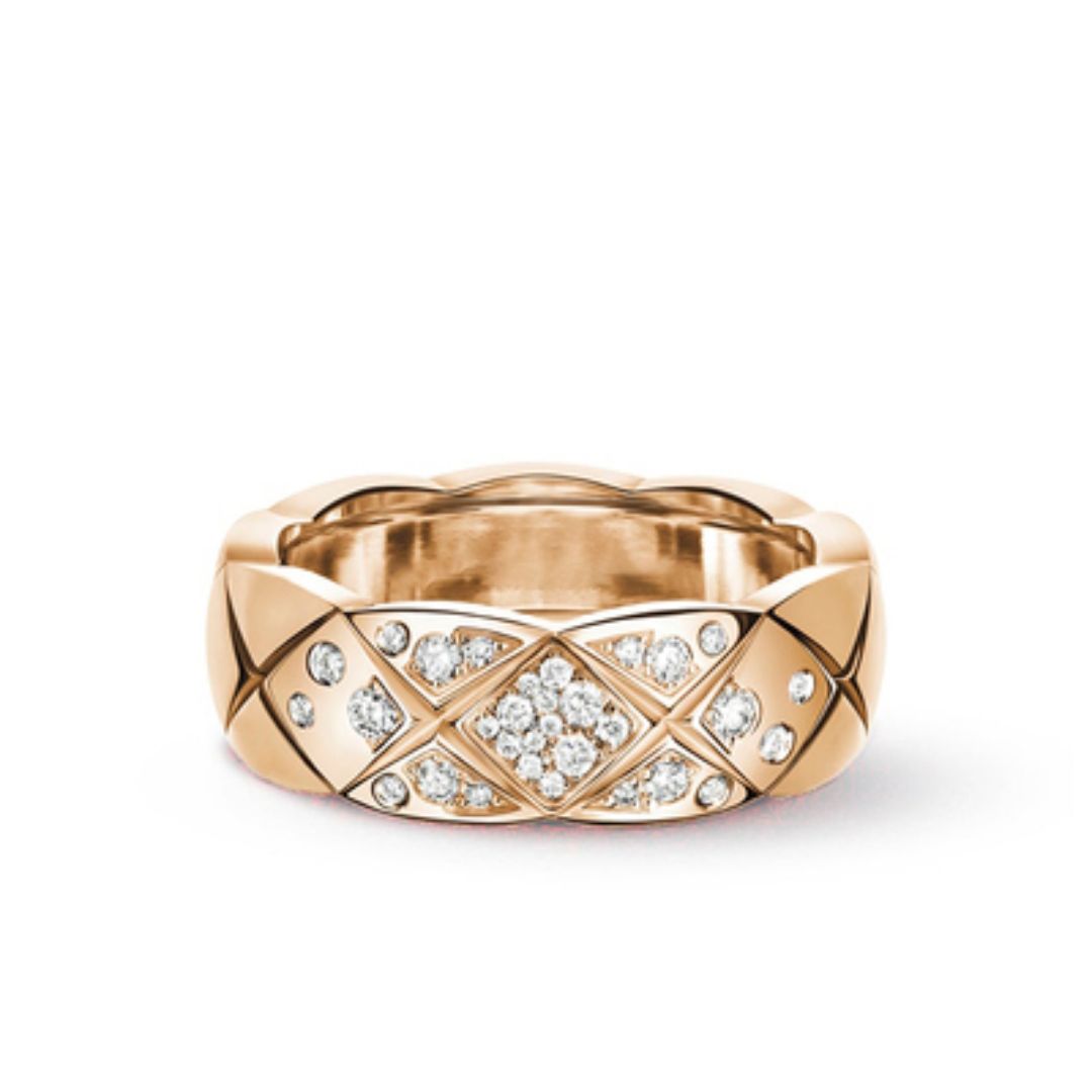 Wide(0.6cm) Rose Gold with stone