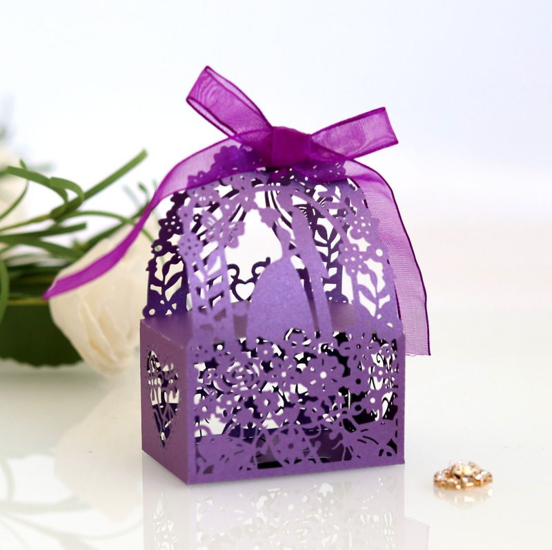 Violet foncé-25pcs-4x4x7cm