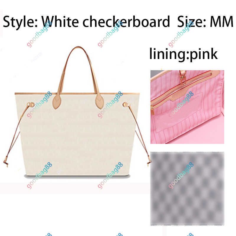 2#white Checkerboard/pink Lining N41605