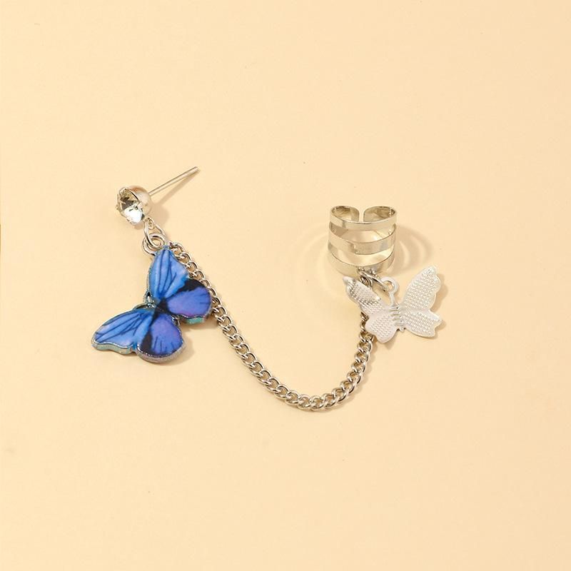 Blue clip earring 2