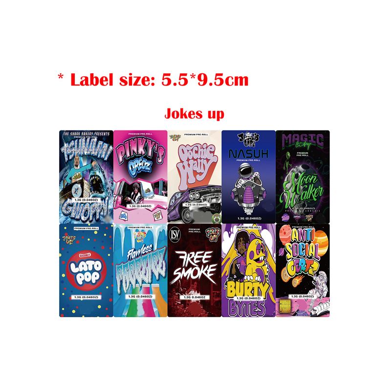 Wholesale Customized 1.3g Gumbo Pre Roll Stickers For Cali Packing