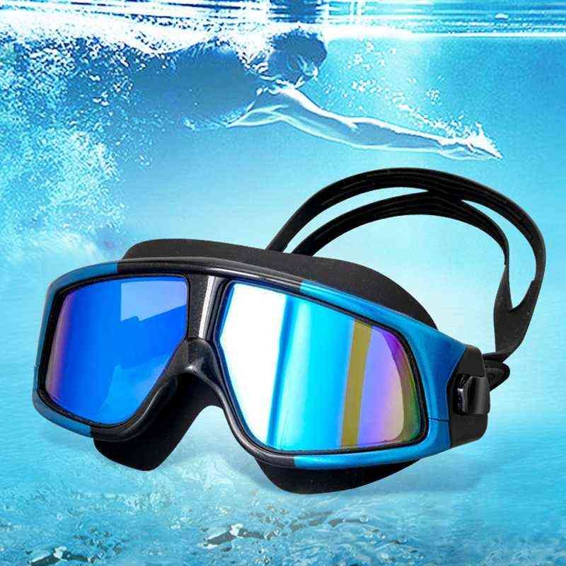 Comfortable Silicone Large Frame Swim Glasses Swimming Goggles Anti-fog Mask 