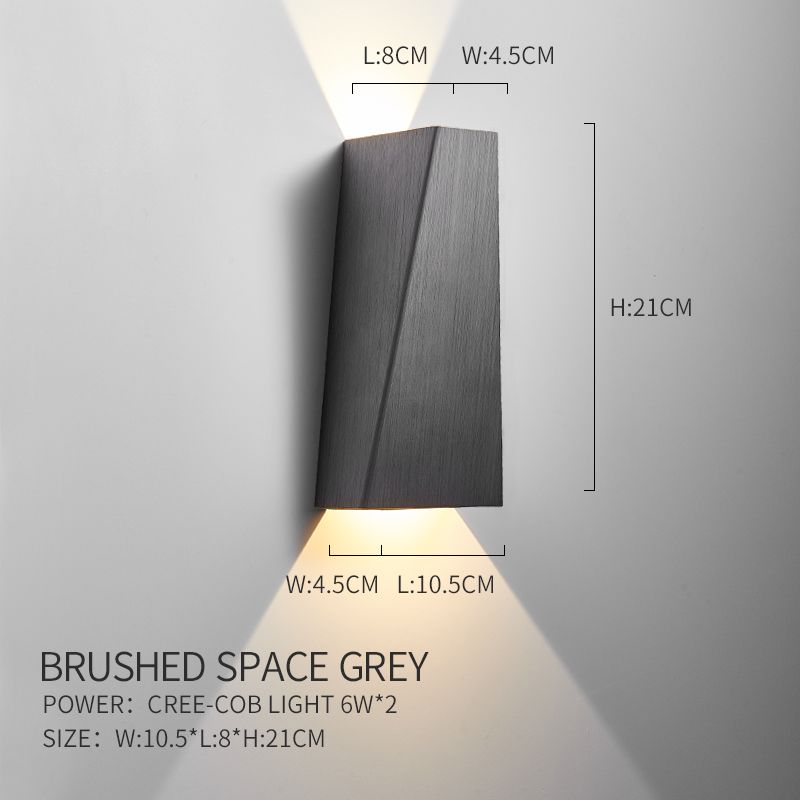 Brushed space grey 12W Warm White